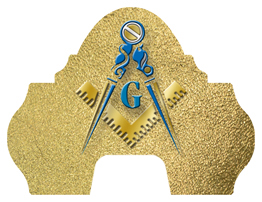 DARAY-L-370-SH-GD Masonic Lodge Shimmer Gold